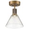 Access Lighting Port Nine Martini, Martini LED SemiFlush, Antique Brushed Brass Finish, Seeded Glass 63146LEDD-ABB/SDG - alternate 1